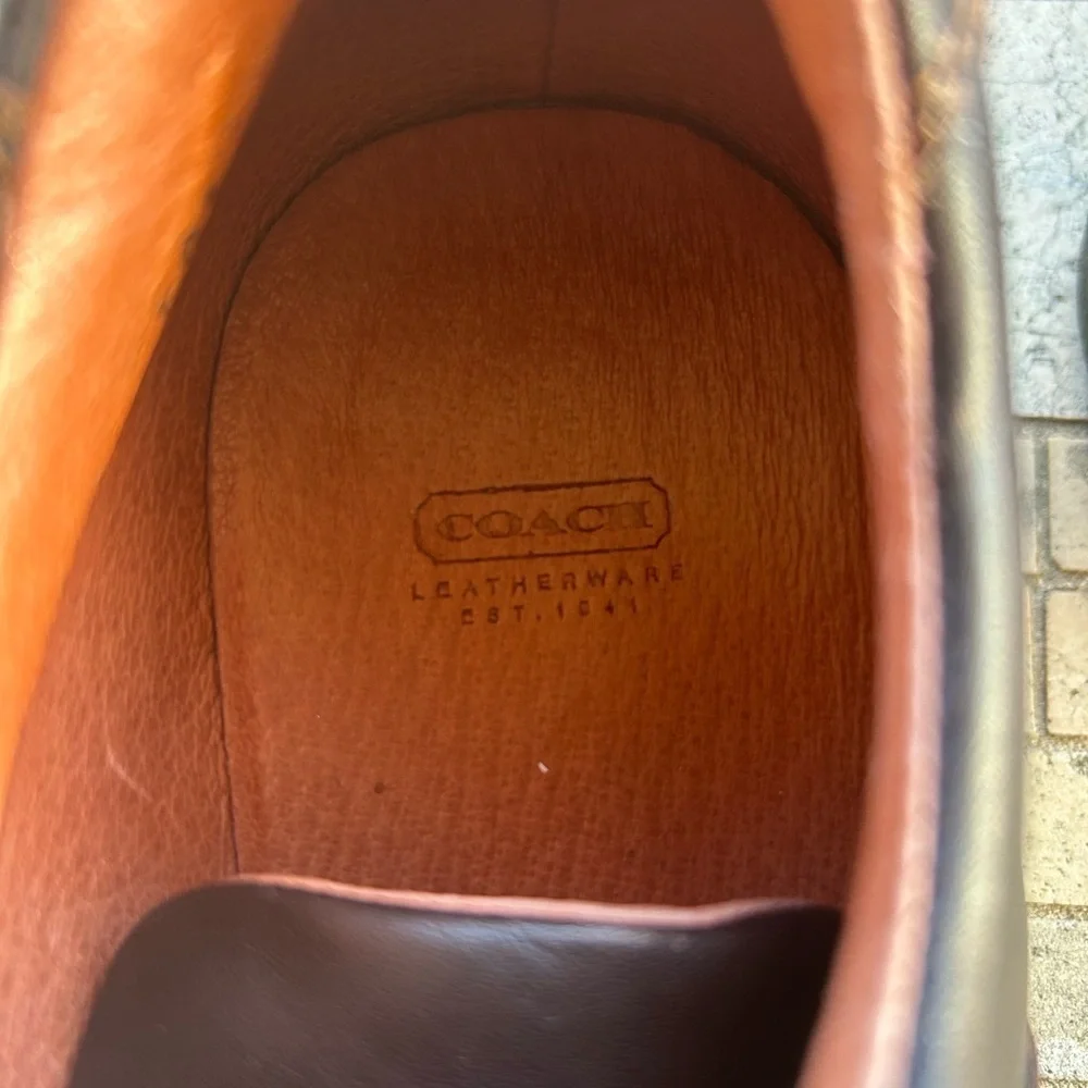 Coach Men's Brown Leather Shoes sz 10 excellent condition